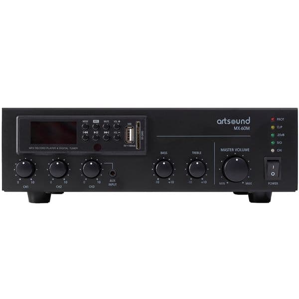 Artsound MX60M Amplificador Misturador USB Bluetooth FM 60W