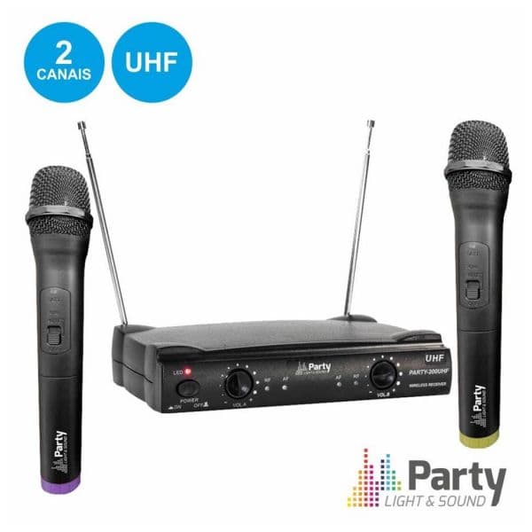 Party Central de Microfones sem Fios - PARTY-200UHF