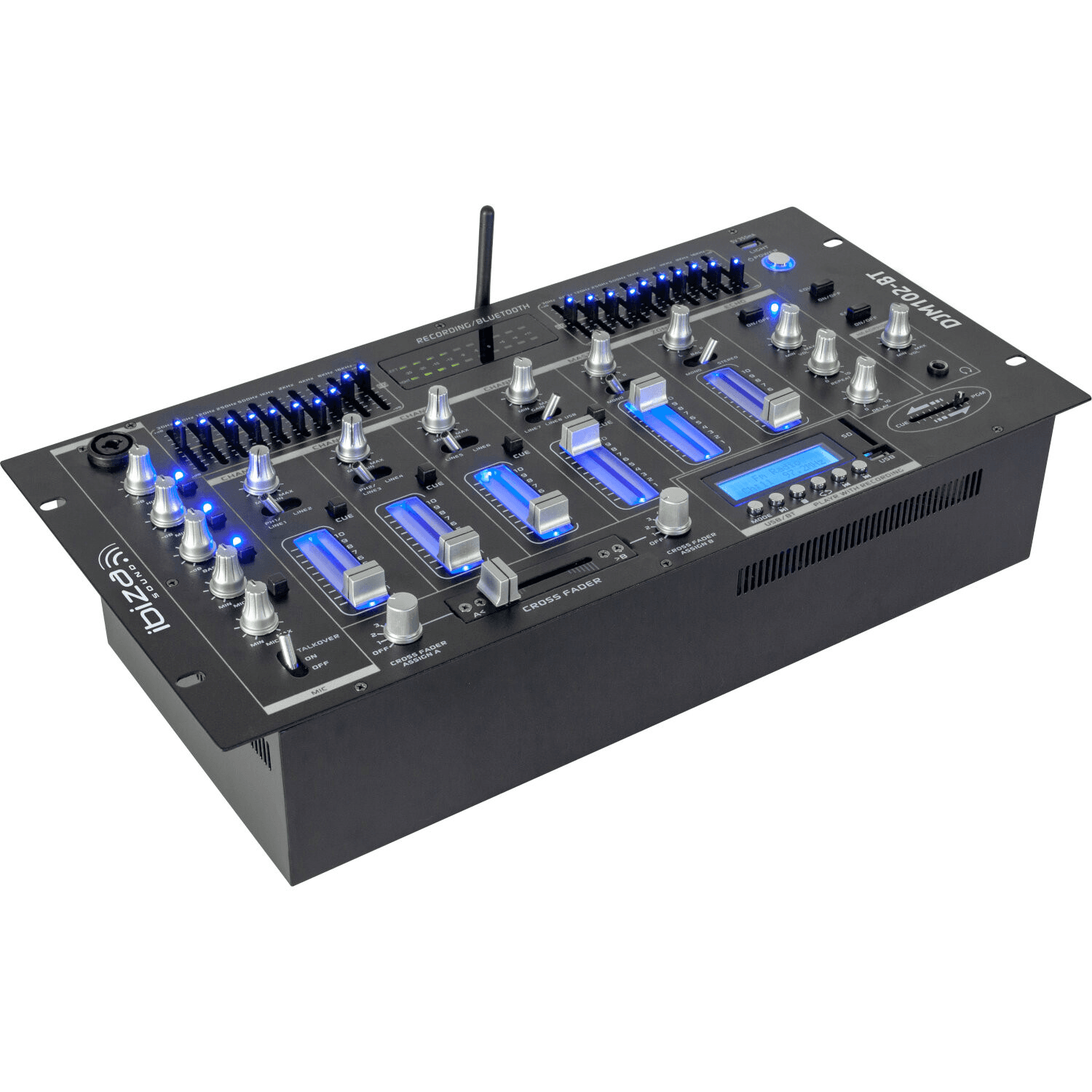 Ibiza Mesa De Mistura 19" 5u 6 Canais Com Usb-Bt Black