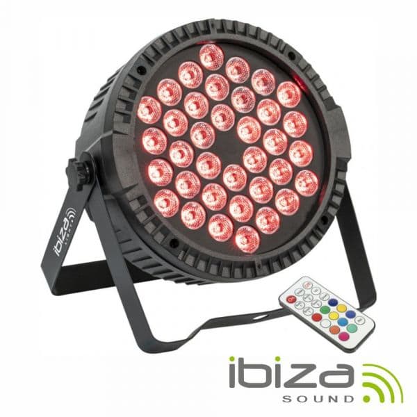 Ibiza Projetor Par C/ 36 Leds 1W Rgb Dmx THINPAR-36X1W-RGB
