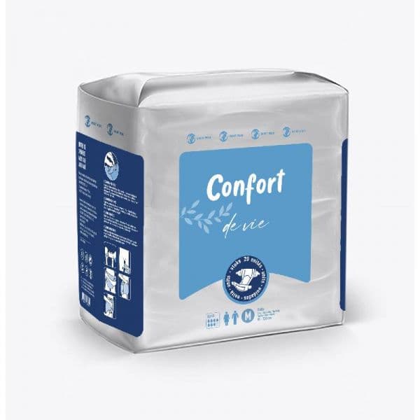 Confort de Vie Fralda Absorção Super M 90x130 - 20 Unidades