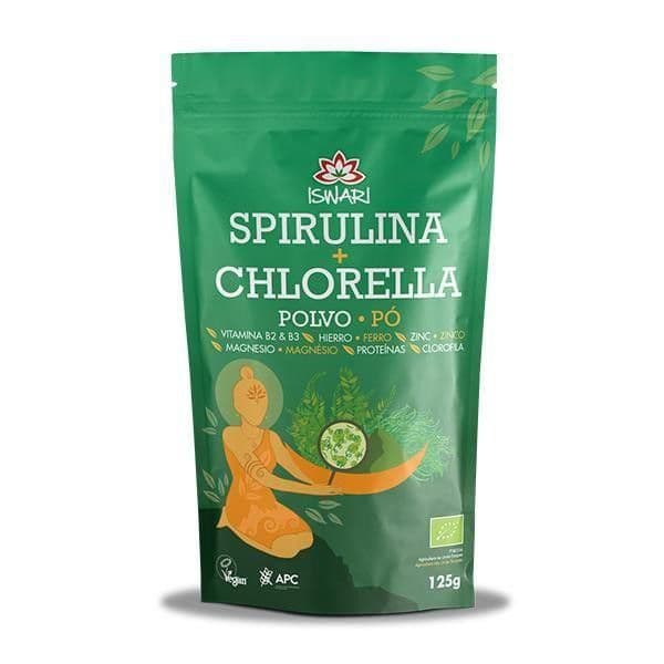 Iswari Spirulina + Clorela Biológicas em Pó 125g