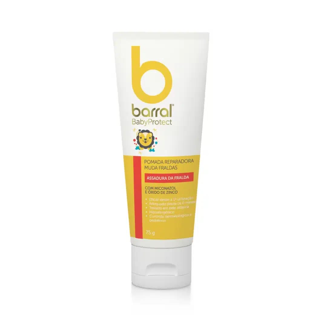 Barral babyprotect pomada reparadora muda fraldas com miconazol 75g