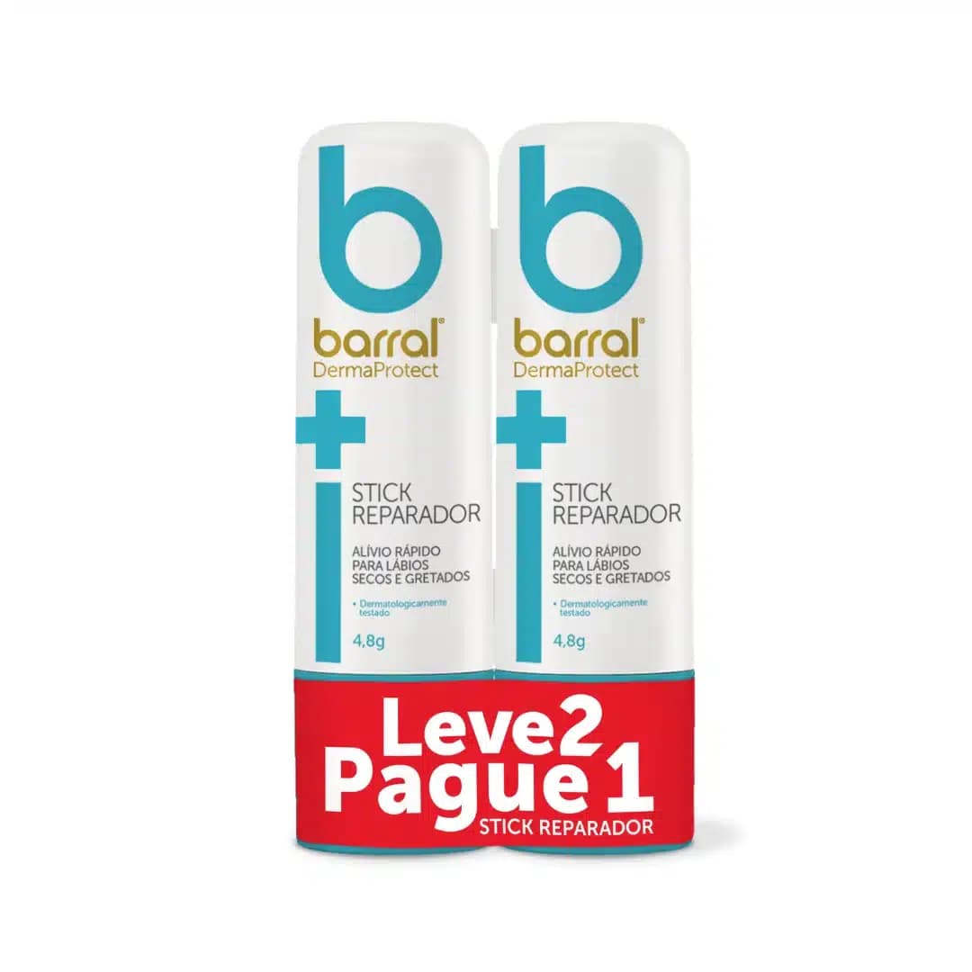 Barral dermaprotect pack leve 2 pague 1 stick labial 4,8 g