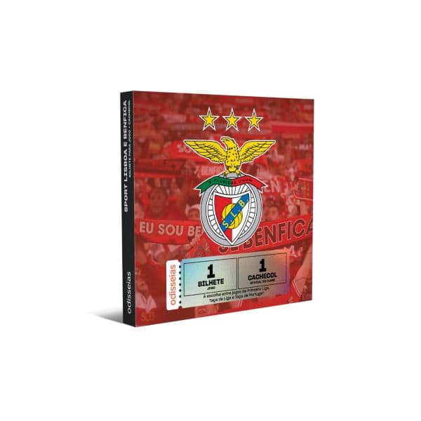 Odisseias Sport Lisboa e Benfica | 1 Bilhete para Jogo no Estádio da Luz + 1 Cachecol