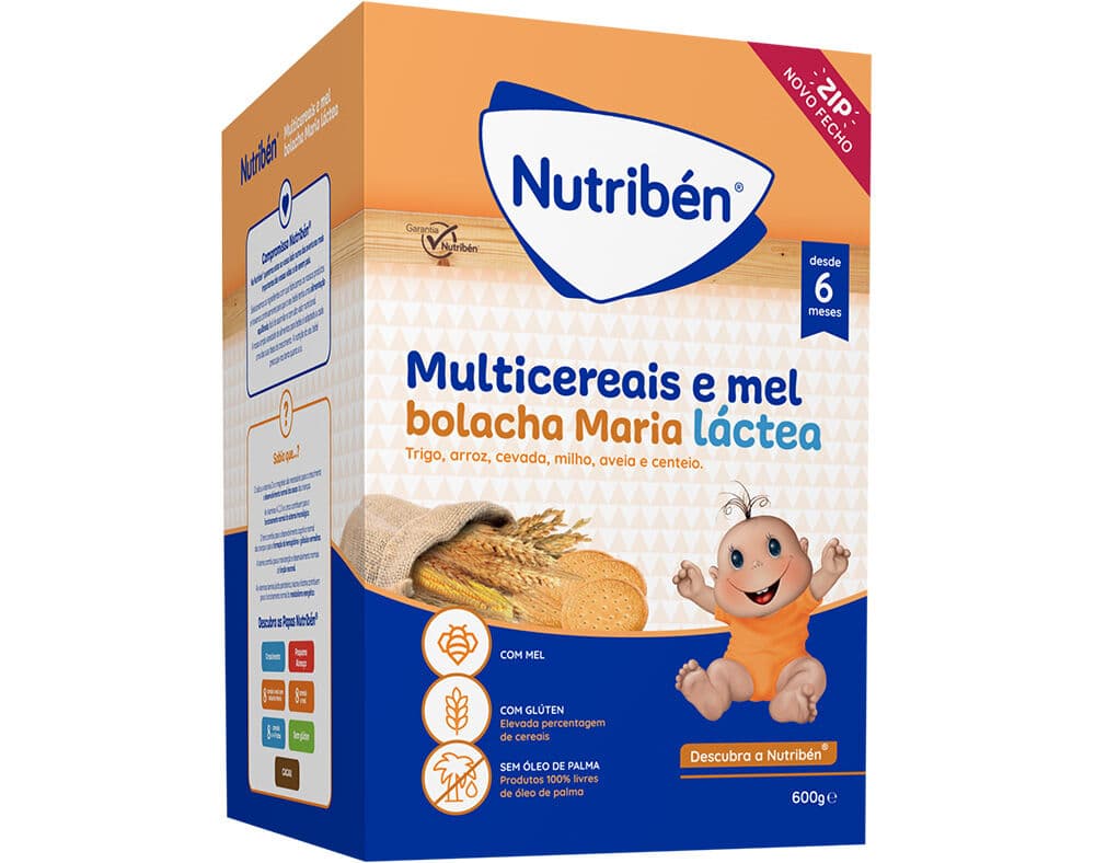 Nutribén Multicereais Mel e Bolacha Maria 600g