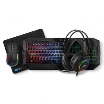 1Life All 4 One RGB Combo Gaming (Layout PT) – Teclado + Rato + Headset + Tapete