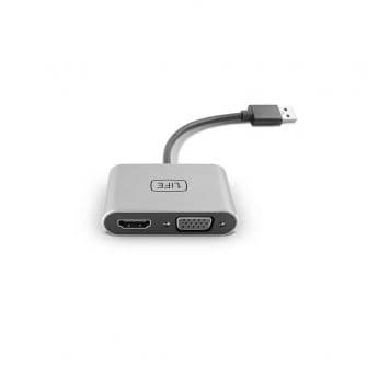 1life Adaptador USB p/ VGA/HDMI - 1IFEVAUSBHDMIVGA