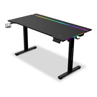 Alpha Gamer Secretária Gaming Zorya RGB Preta