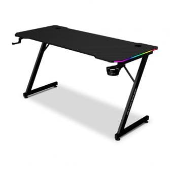 Alpha Gamer Secretária Gaming Gemina RGB Preta