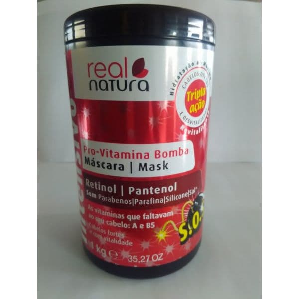 Real Natura Máscara Capilar Intensiva Pro Vitamina Bomba 1kg
