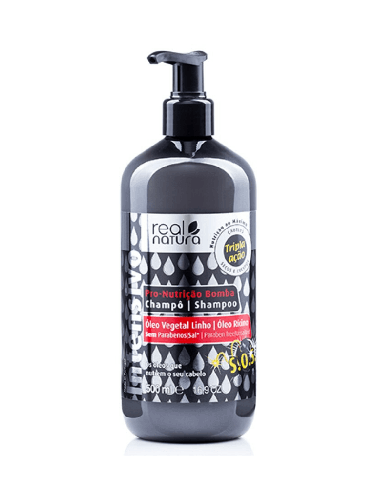 Real Natura Pro-Nutrição Bomba Shampoo sem Sal 500ml