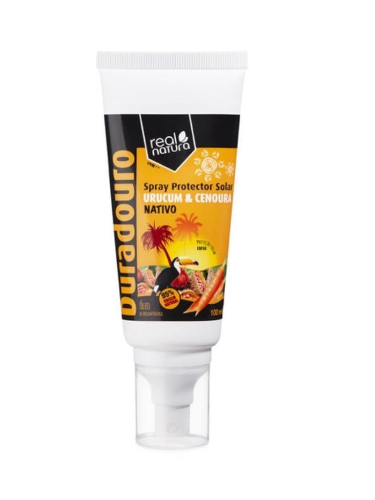 Real Natura Duradouro Spray Protector Solar Urucum & Cenoura Spf30 100Ml
