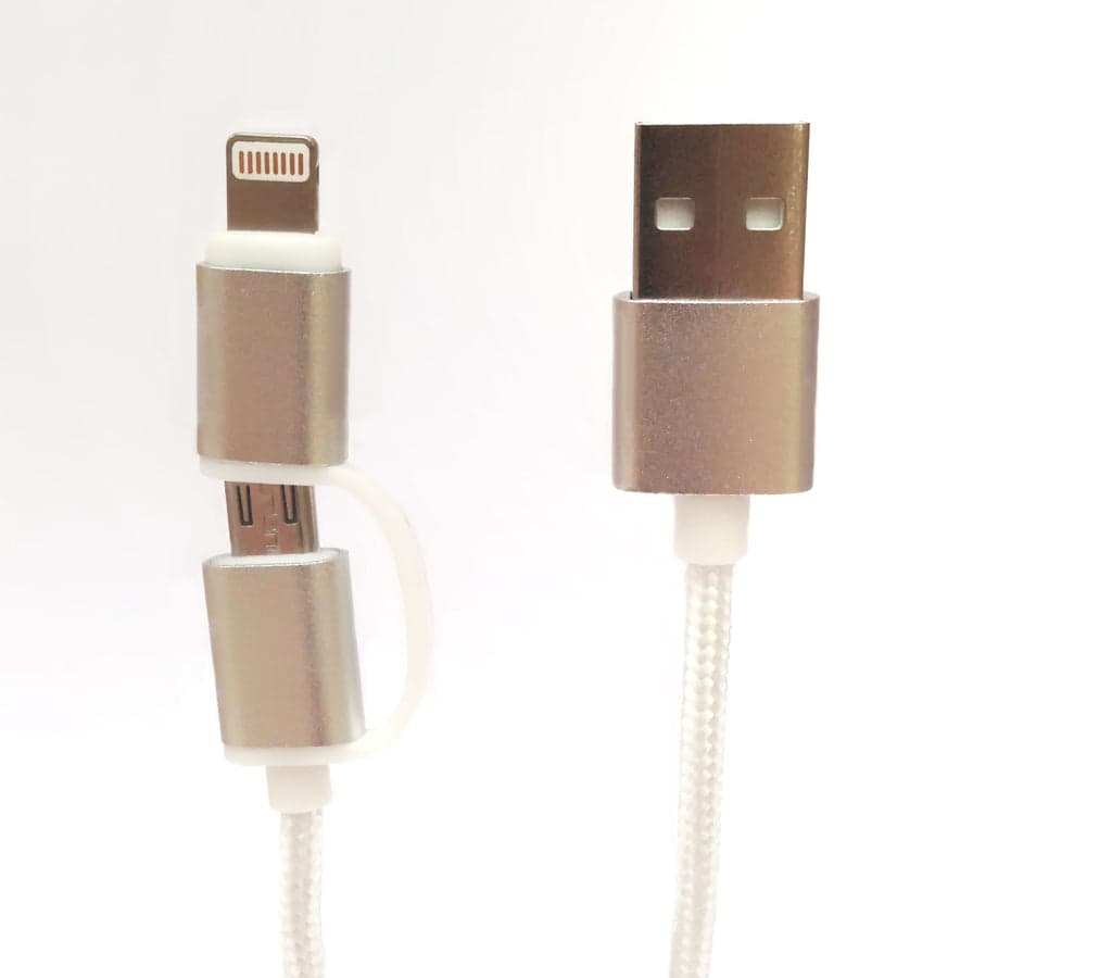 Tech Fuzzion Cabo Telemóvel Lighting / Micro USB Silver