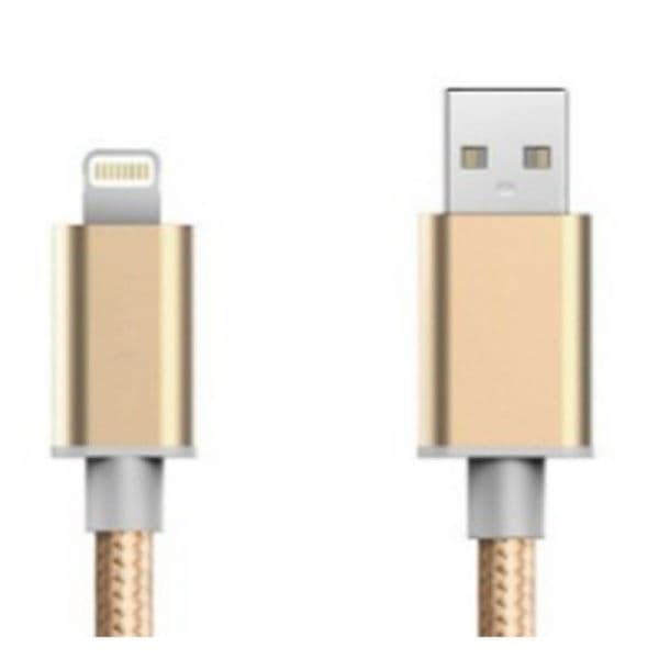 Tech Fuzzion Cabo Telemóvel Lightning Gold