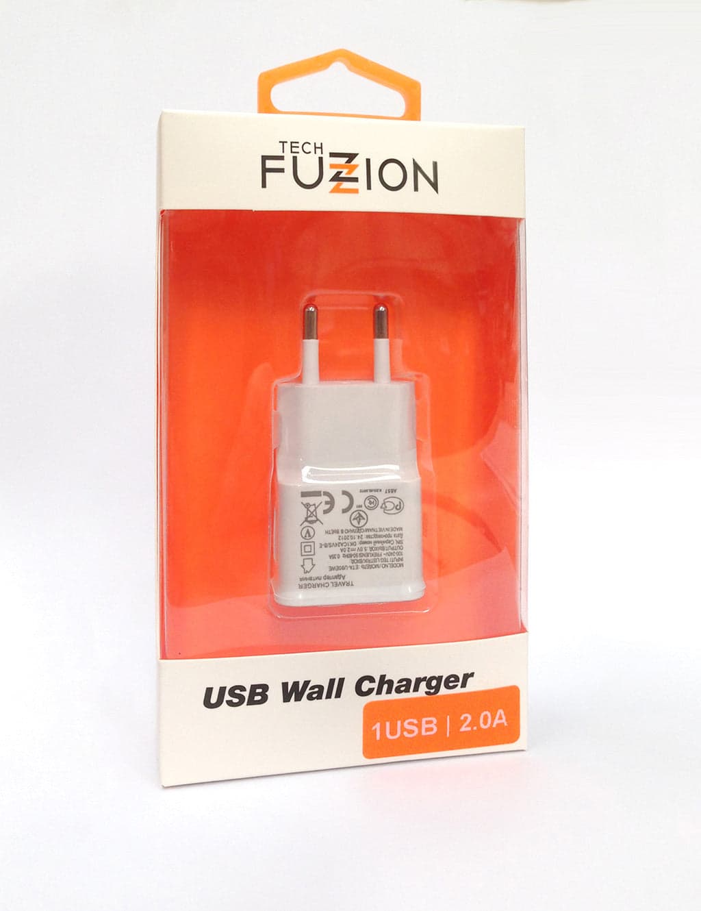 Carregador Tech Fuzzion 1USB 2A | 2 Portas USB, Branco, 5V 2A