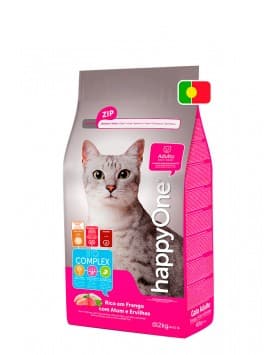 happyOne - Alimentação Seca para Gato Adulto - Atum/Frango