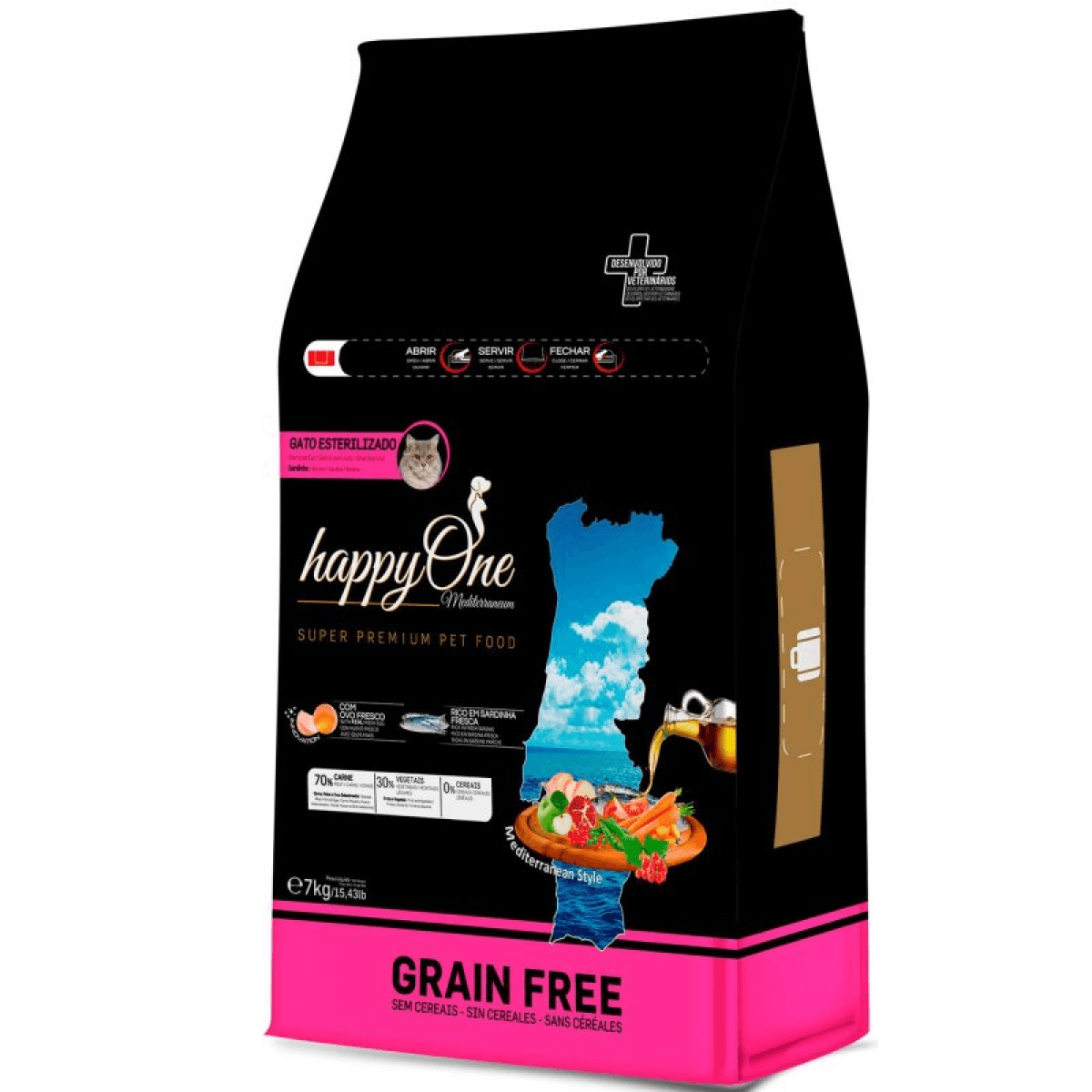 HappyOne Mediterraneum Sterilized Sardine Cat 7Kg