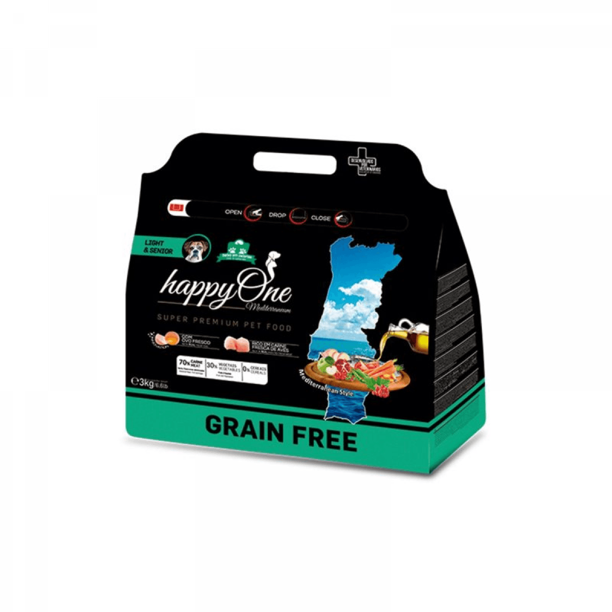 HappyOne Mediterraneum Light Senior Dog 3Kg