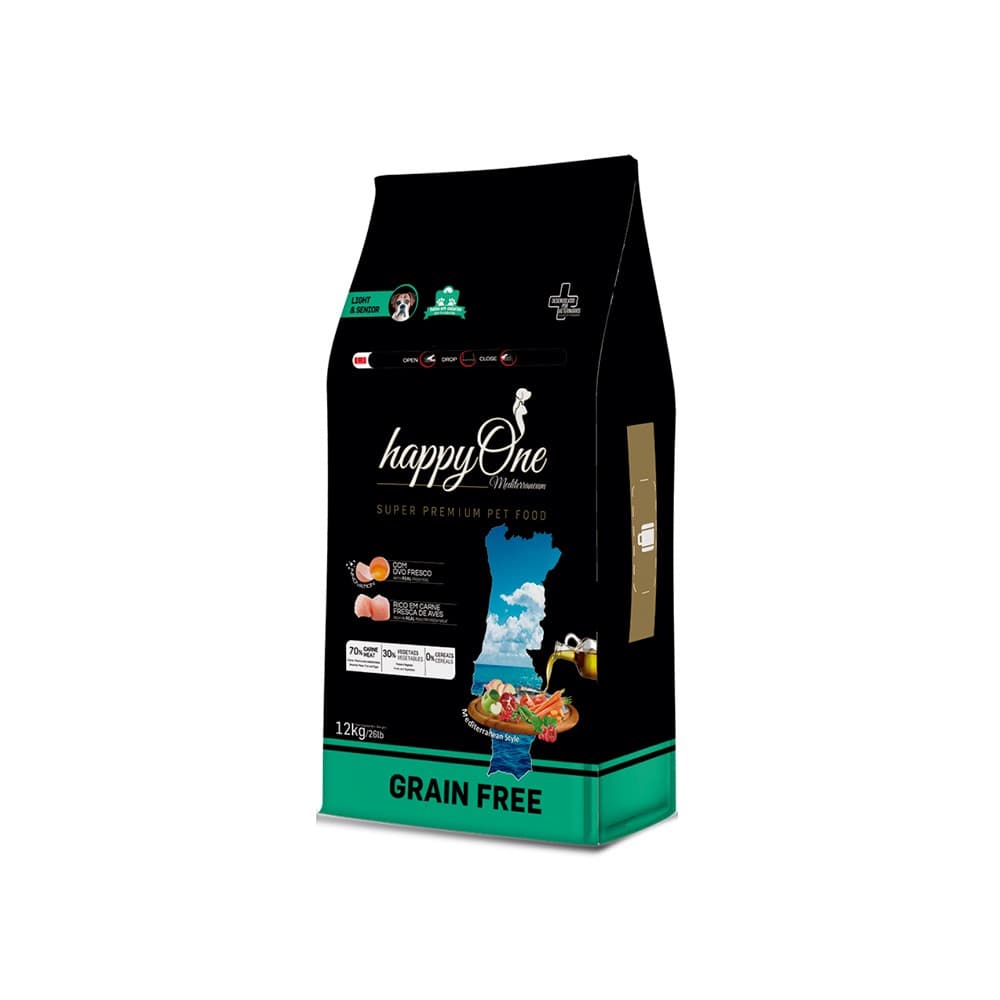 HappyOne Mediterraneum Light & Sénior 12 Kg