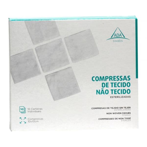 ADA Compressas Tecido Não Tecido 10x10cm 10 Unidades