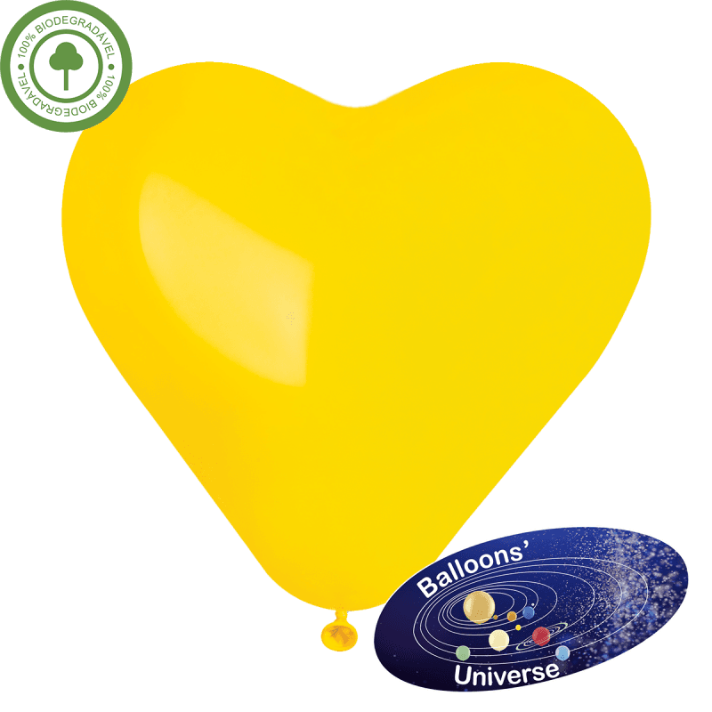 Balão coração de 30cm Amarelo