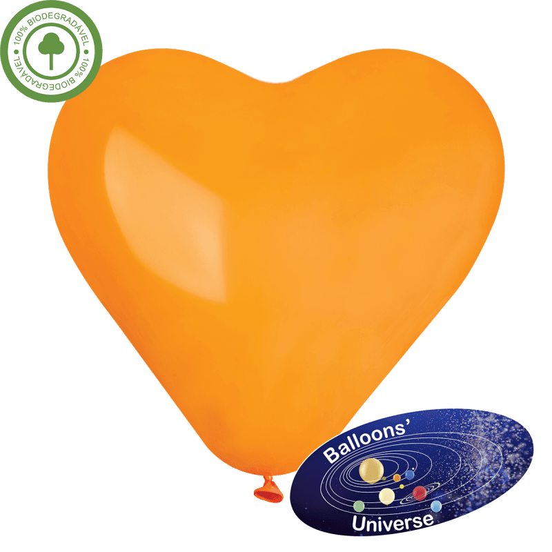 Balão coração de 30cm Laranja