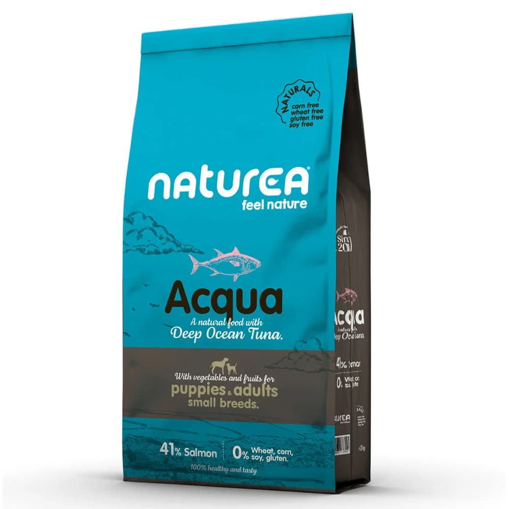 Naturea Naturals Acqua Deep Ocean Tuna Small Breed, com Atum