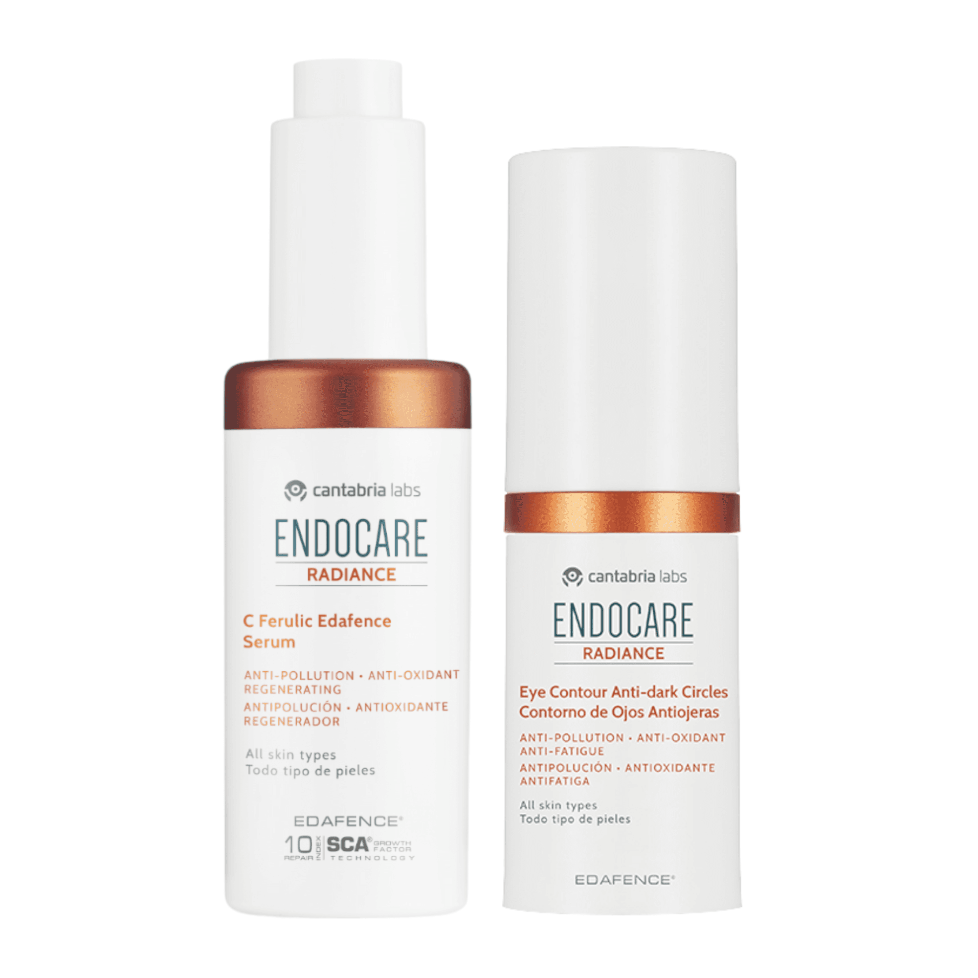 Endocare Radiance C Ferulic Edafence Sérum 30ml + Radiance Contorno de Olhos 15ml Coffret