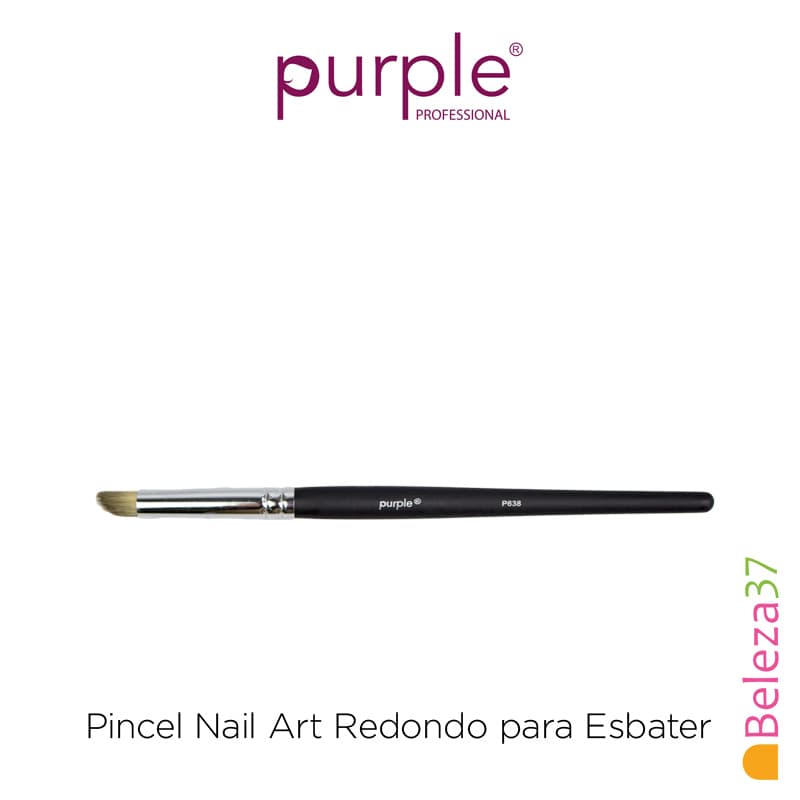 Purple Pincel Nail Art Redondo para Esbater
