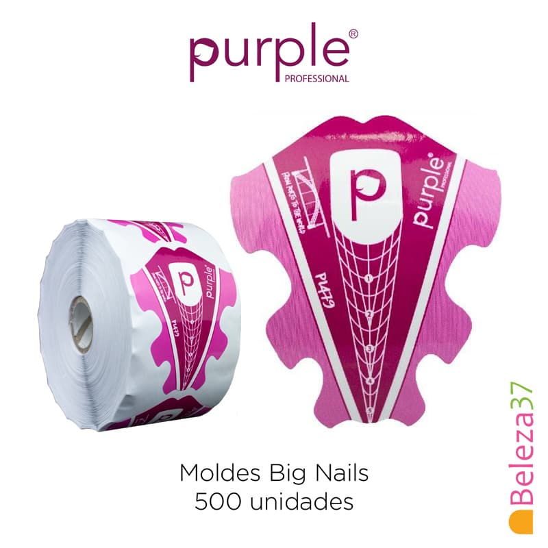 Purple Moldes Big Nails Purple 500 Unidades