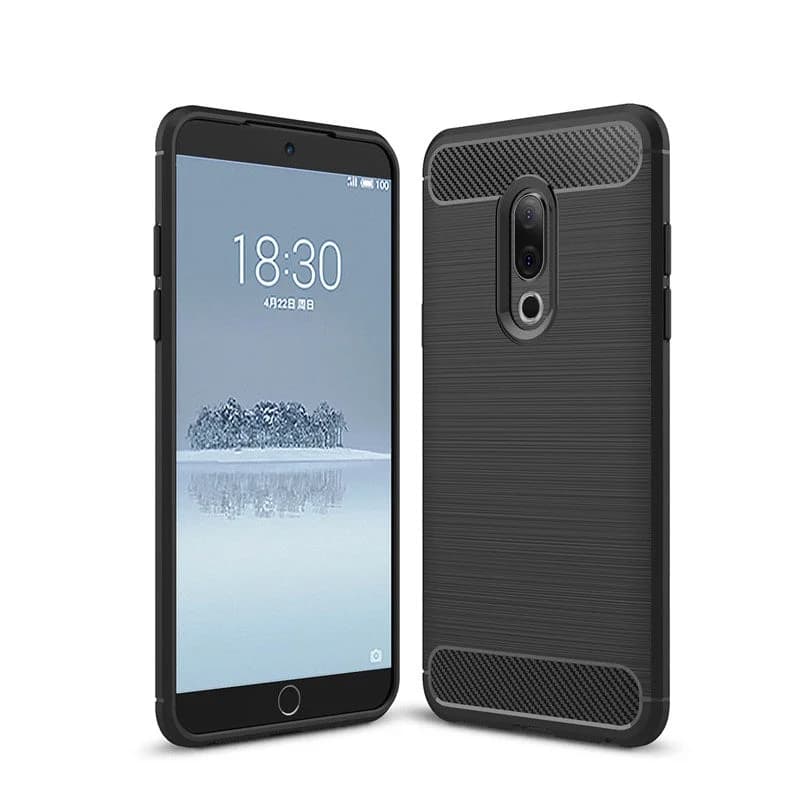 Capa Carbon Gel TPU Carbono Preto para Meizu 15 - Multi4you®