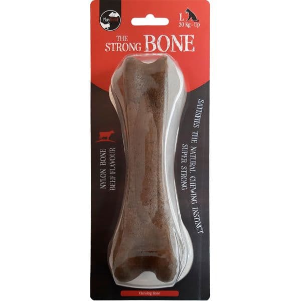 Playfield Brinquedo Cão Osso Strong Bone Carne de Vaca Pequeno