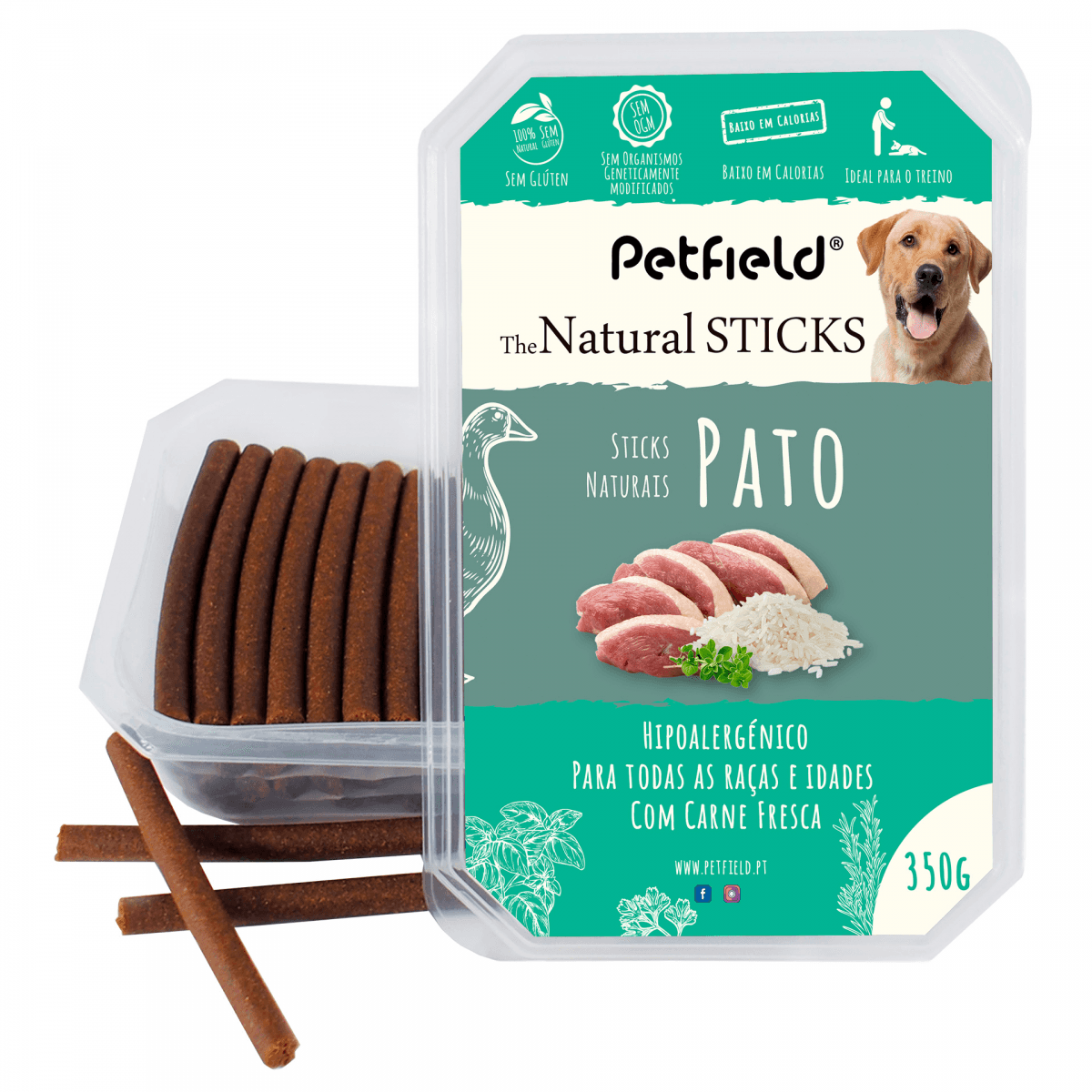 Petfield Sticks Pato 350g