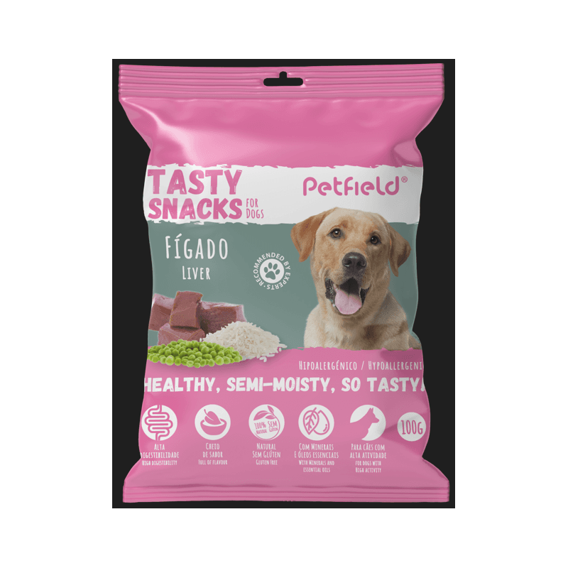 Snack Cão Petfield Tasty Snacks Fígado 100gr
