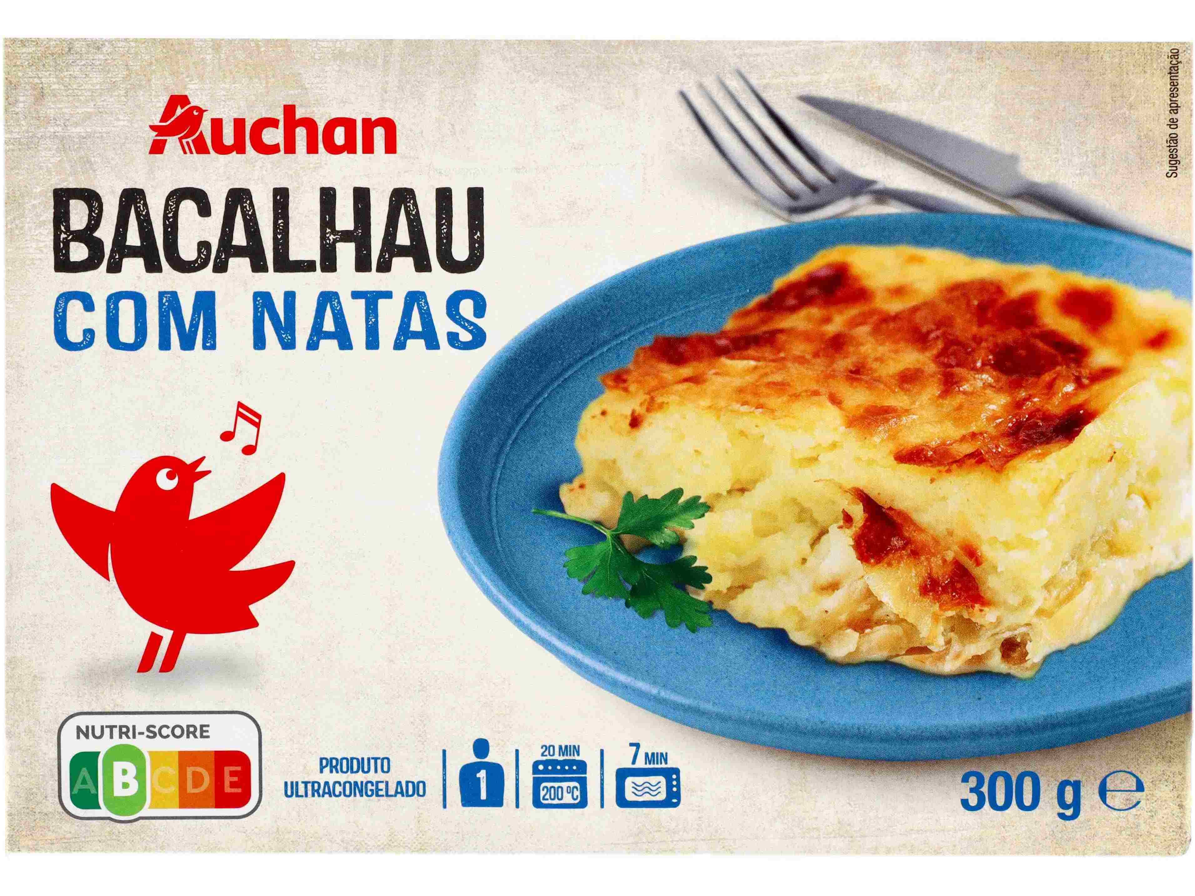 BACALHAU COM NATAS AUCHAN ULTRACONGELADO300G