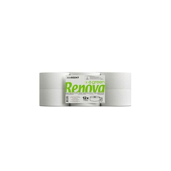 Renova Green Papel Higiénico Jumbo 075mts 2 Folhas 17g 12un