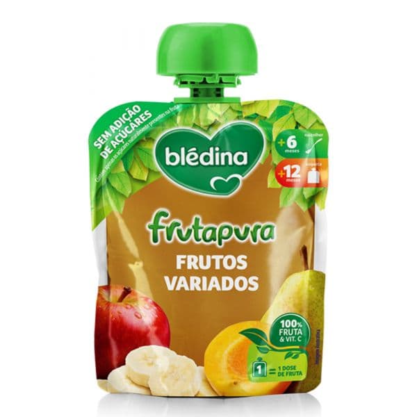 Blédina Saqueta Frutapura Frutos Variados +6M 90g