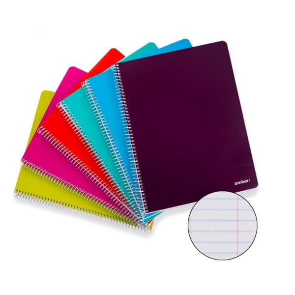 Ambar Caderno Espiral School A5 Pautado 80Fls Sortido 1 Un.