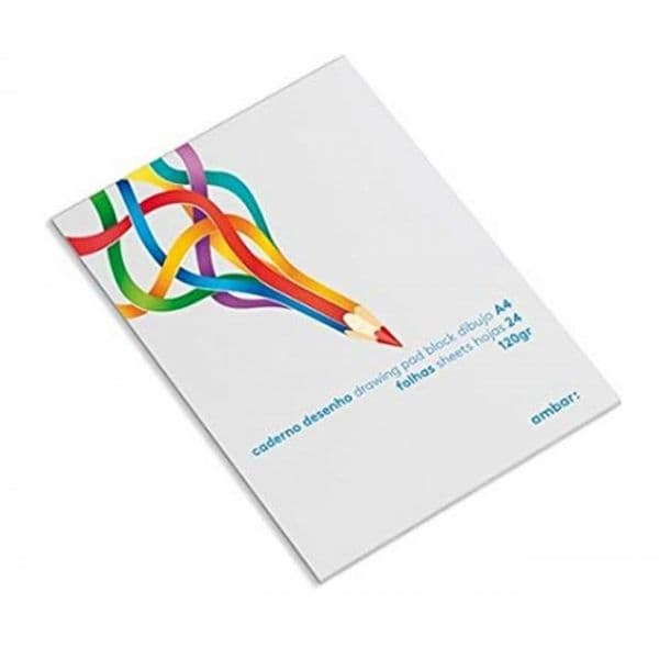 AMBAR Caderno Desenho Colado A4 24Fls 120gr