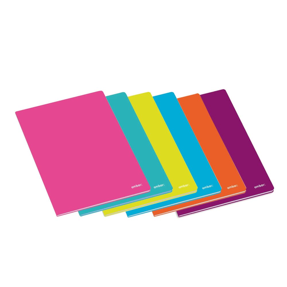 Caderno Agrafado A5 Pautado 2 Linhas Ambar Sortido 20fls 1un