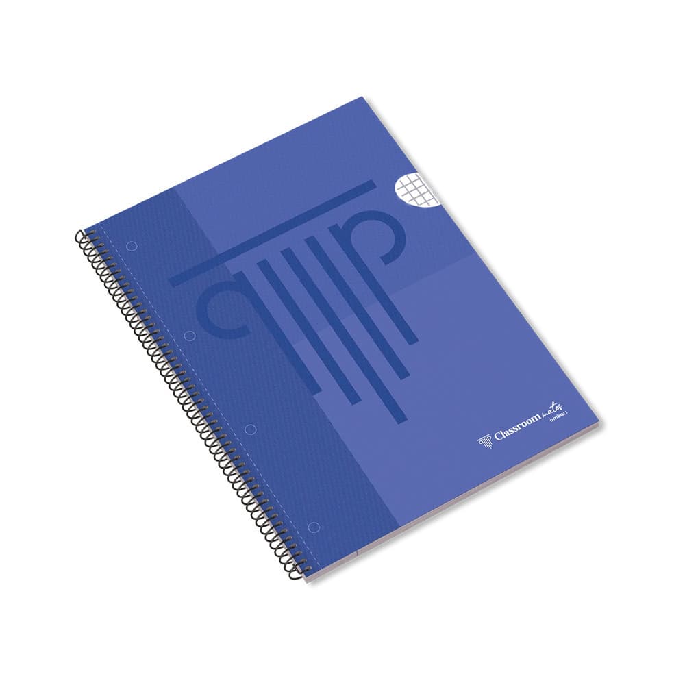 Ambar Caderno Quadriculado A4 Espiral 50 Folhas Azul 1 Unidade