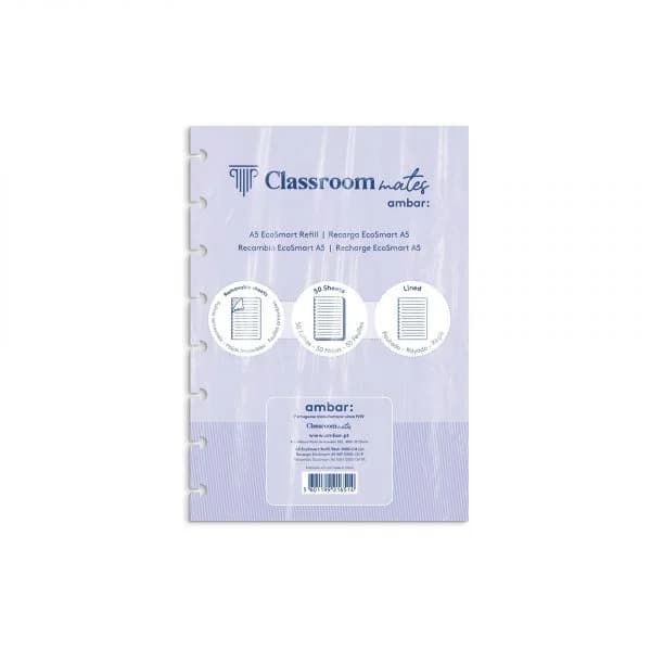 Ambar Recarga para Caderno Inteligente EcoSmart A5 50Fl Pautado 1 un.