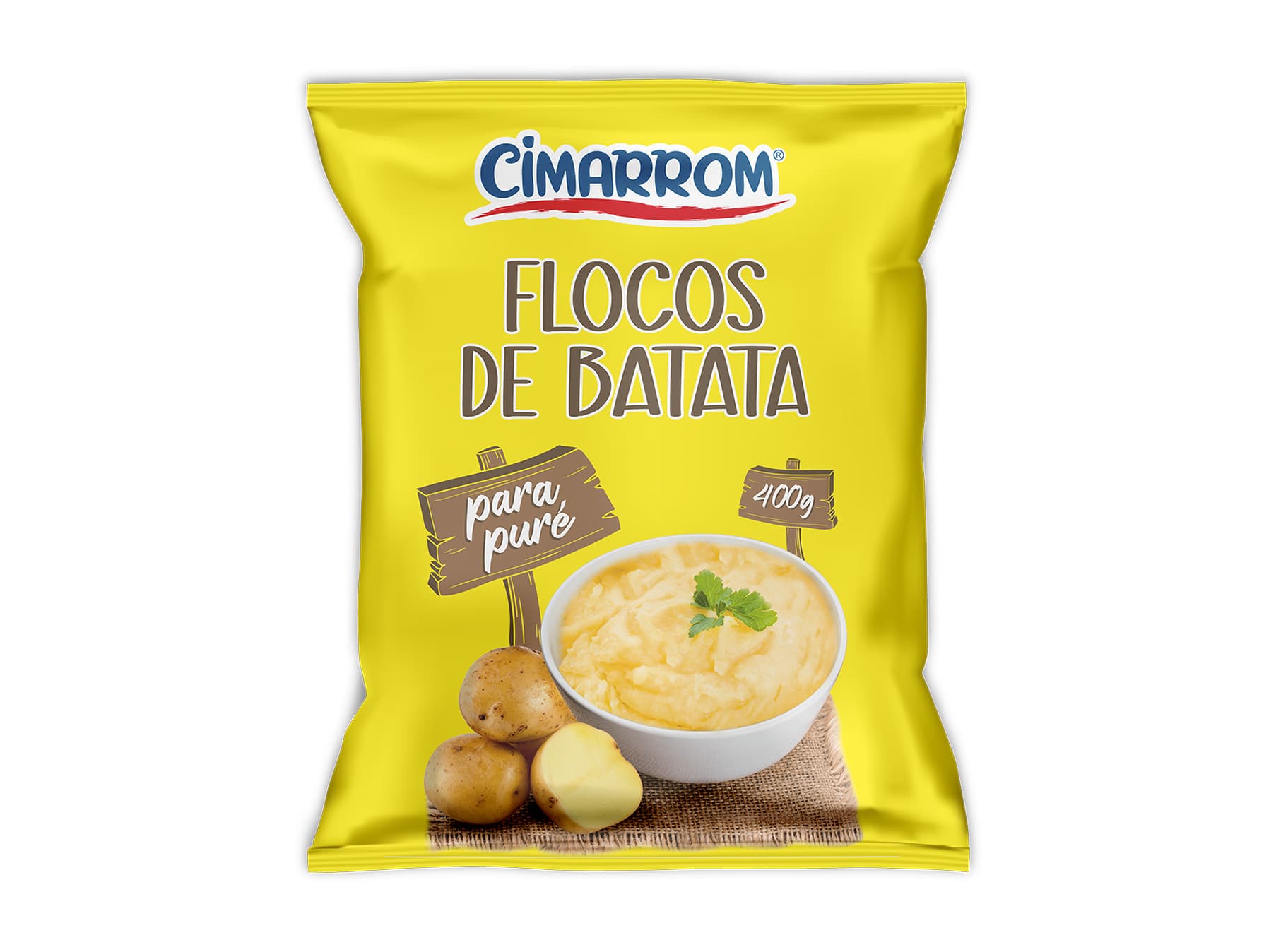 FLOCOS CIMARROM DE BATATA 400G