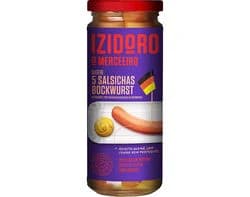 salsichas porco izidoro bockwurst frasco5un 400(245)g