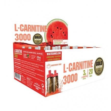 Gold Nutrition L-Carnitina 3000mg 20 Ampolas Melancia