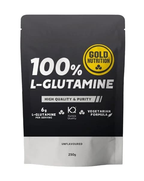 Gold Nutrition 100% L-Glutamine Powder Sem Sabor 250g