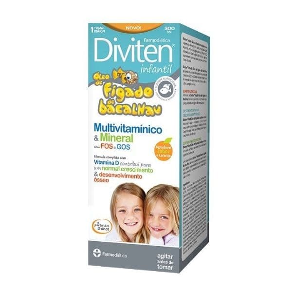 Farmodietica Diviten Infantil com Óleo Figado de Bacalhau Xarope 300ml