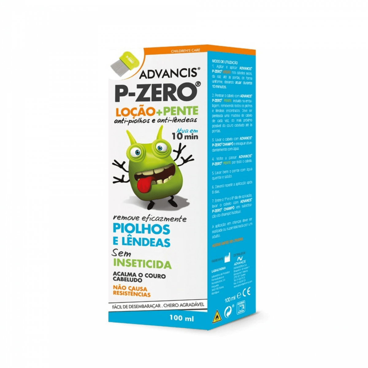 Farmodietica Advancis P-Zero Loção Piolhos 100ml + Pente