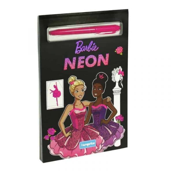 Europrice Livro de Colorir Barbie Neon - Com Caneta Fluorescente
